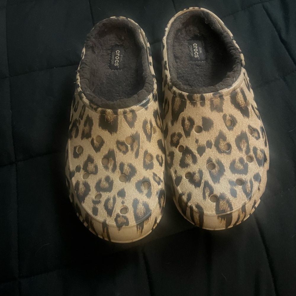 Cheetah crocs